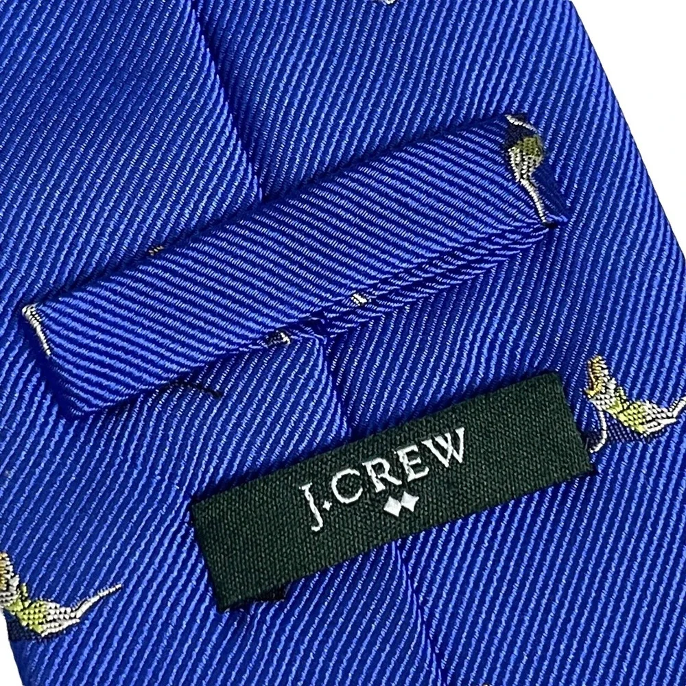 J. Crew 100% Silk Novelty Necktie‎ Mermaids Blue